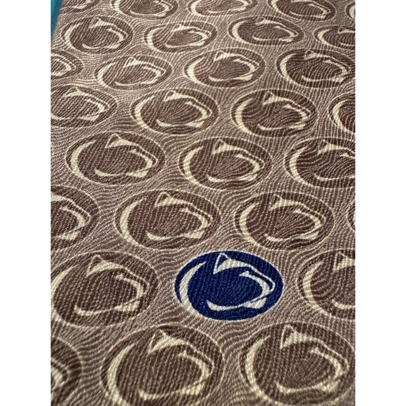 Penn State Nittany Lions RM Sports 100% Silk Tie Made in USA – Tonal Logo – 2000 - Picture 2 of 7